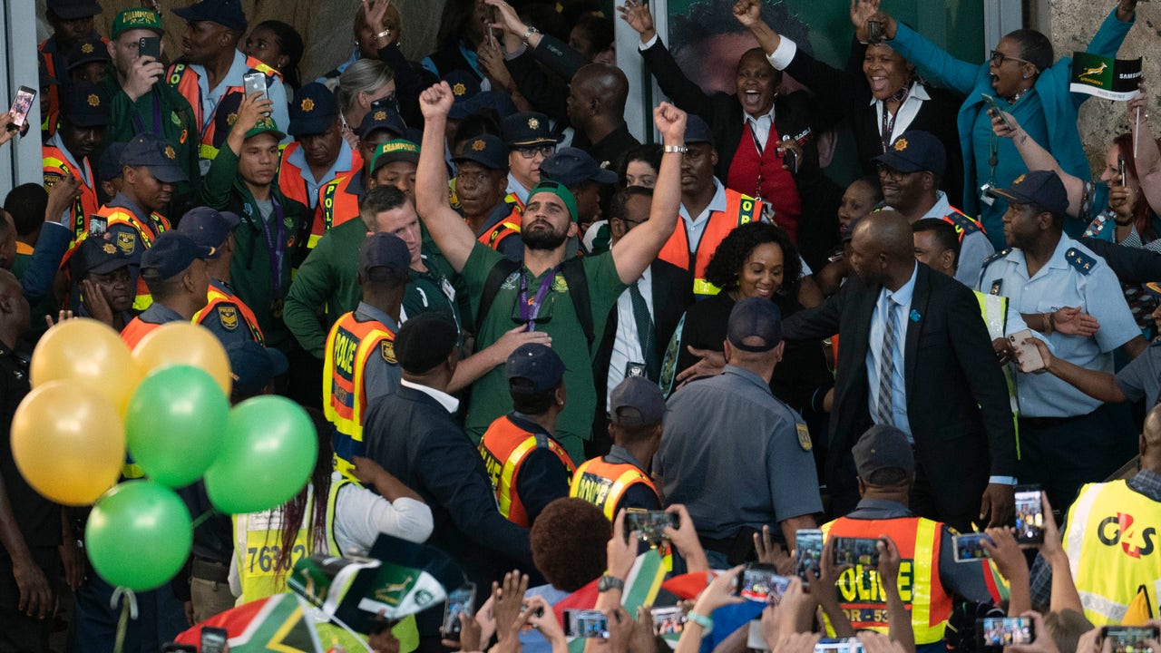 Triumphant Springboks return home to rapturous celebrations